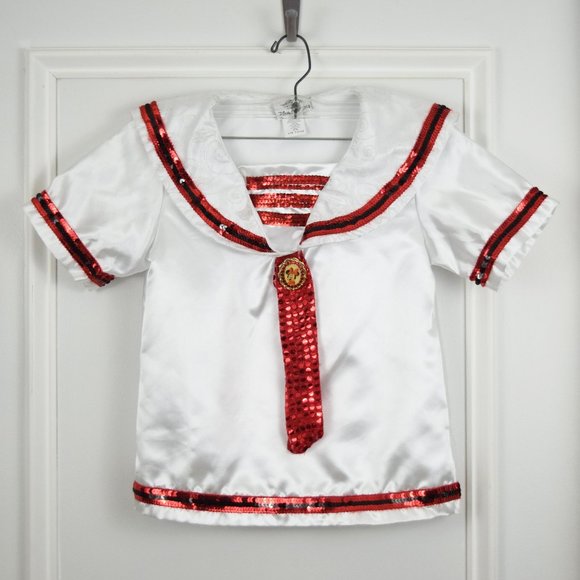 Disney Cruise Line Minnie Mouse Sailor Nautical Costume Top Girl Large 10 12 - Picture 1 of 12